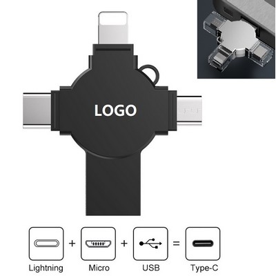 4 in 1 OTG USB Flash Drive 3.0 External Storage -- 256G