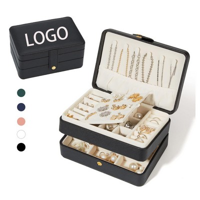 Double Layers Travel Portable Jewelry Box