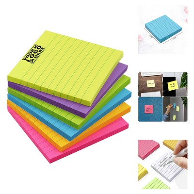 70 Sheets 4 x 4 Inch Bright Color Lined Sticky Notes