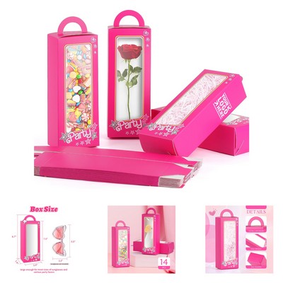 7.5" x 3" x 2" Party Favor Box Pink Candy Box Doll Gift Box