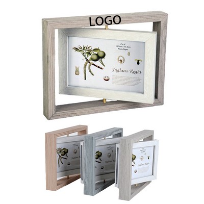 Wooden Rotating Photo Frame