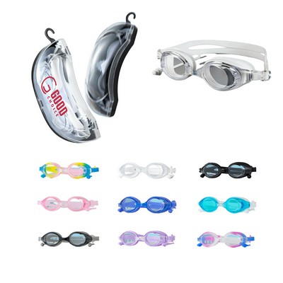 One-Piece Silicone Swimming Goggles w/ Earplugs