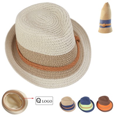 Kids' Summer Beach Sun Protective Straw Hat