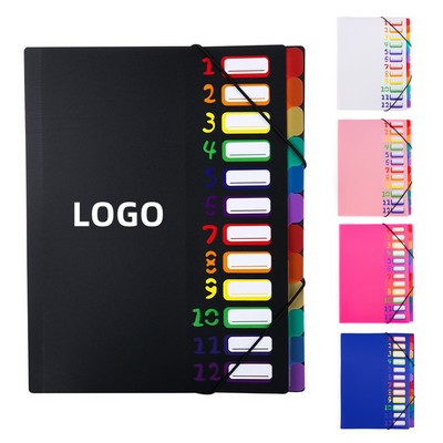 Rainbow Tab Expanding File Folder