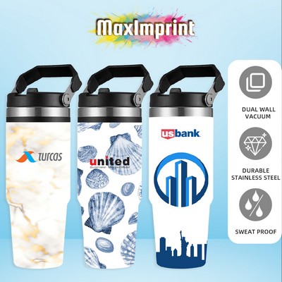 MaxImprint 30oz Stainless Steel Tumbler with Handle