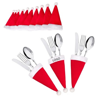 Santa Hats Tableware Holders