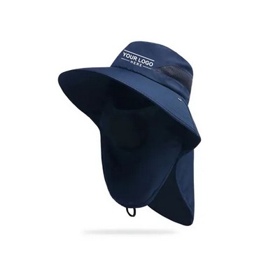 Men's Summer Fisherman Hat with Sun Protection and Face Covering