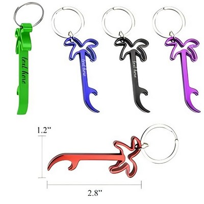 Palm Tree Bottle Opener with Keychain Key