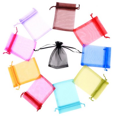 Drawstring Mesh Organza Bag