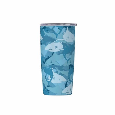 Oceanic Serenity 20oz Stainless Steel Shark Tumbler