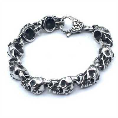 Skull Punk Tank Bracelet Skull Charm