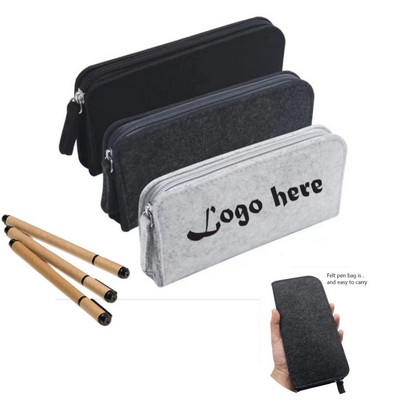 Students Stationery Felt Pencil Bag Pen Case