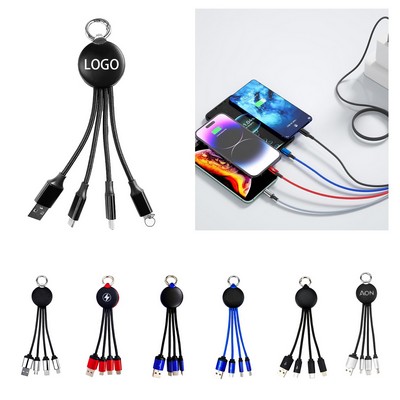 Portable Keychain Charging Cable with LED Light