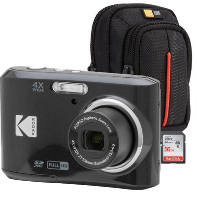 Kodak Fz45 16.4Mp Digital Camera, Carrying Case And 16Gb Sd Card