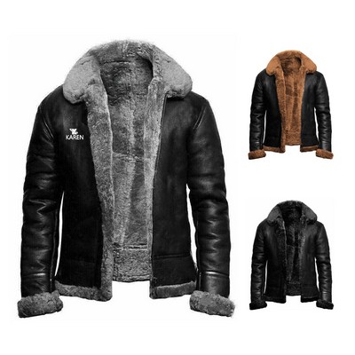 Men's Polyester Lining Thickened Warm Winter Jacket