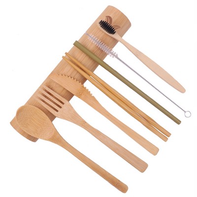 Bucket Convenient Wooden Cutlery Set