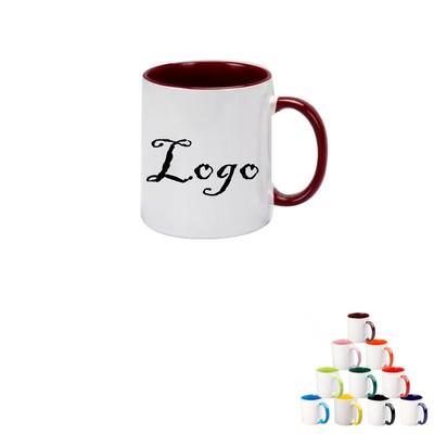 Two-Tone Full Color Coffee Mug 11 oz Cup