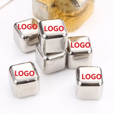 Whiskey Cube Stainless Steel Metal Ice Chilling Stones