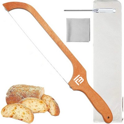 Serrated Bread Cutter with Wooden Handle