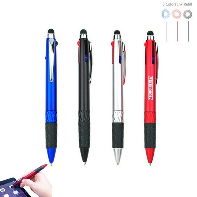 3 Color Ink Pen w/Stylus