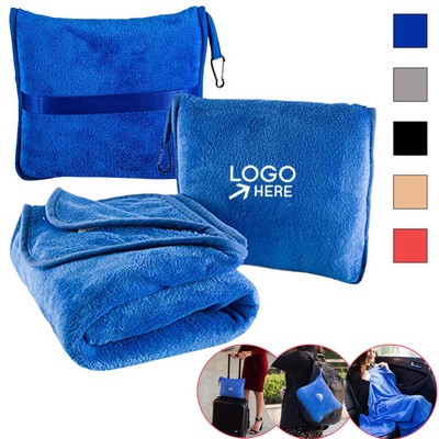 Portable Travel Blanket & Pillow – Soft, Compact, Versatile