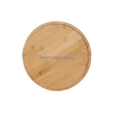 7.87 Inches Round Bamboo Tray