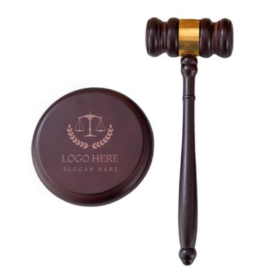 Wooden Gavel And Sound Block