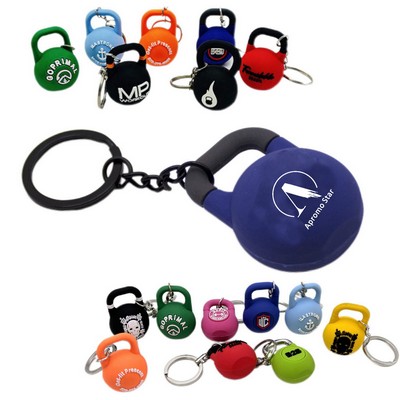 PVC Gym Kettlebell Keychains