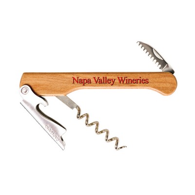 Capitano® Waiter's Corkscrew w/Wood Laminated Handle