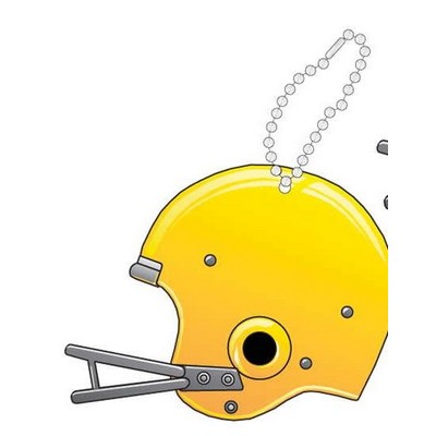 Football Helmet Promotional Key Chain w/ Black Back (8 Square Inch)