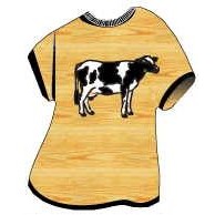 Cow T-Shirt Lapel Pin