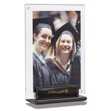 Black Magnetic Leather Based Entrapment (Holds up to a 5"x7" Photo)