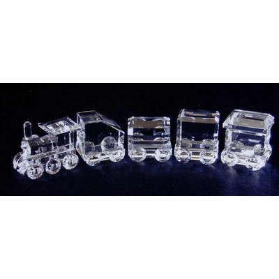 Optic Crystal Train Figurine (5 Piece Set)