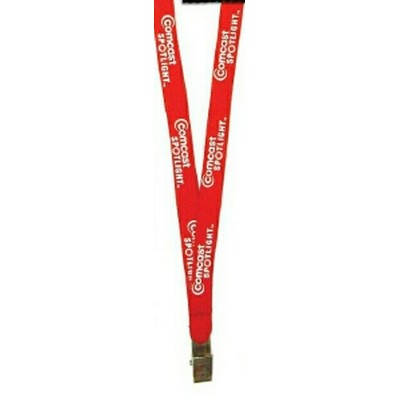 5/8" Wide Knitted Polyester Lanyard W/ 1 Color Imprint (15mm)