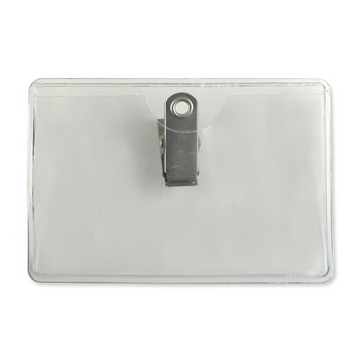 Heavy Duty Clip On Badge Holder (Horizontal)