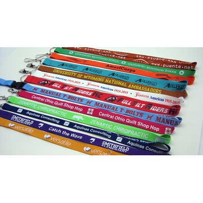 3/8" Custom Printed Lanyards w/Metal Crimp