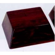 Piano Finish Wood Trapezoid Prism Base (5"x2"x4")