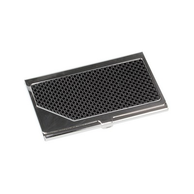 Carbon Fiber Design Chrome Card Case