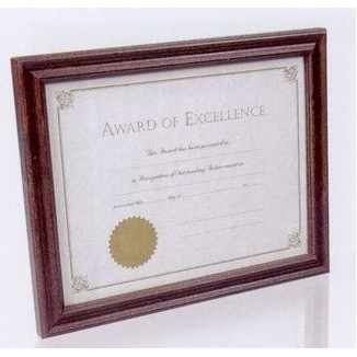 Walnut Wood Certificate Frame - 8.5x11