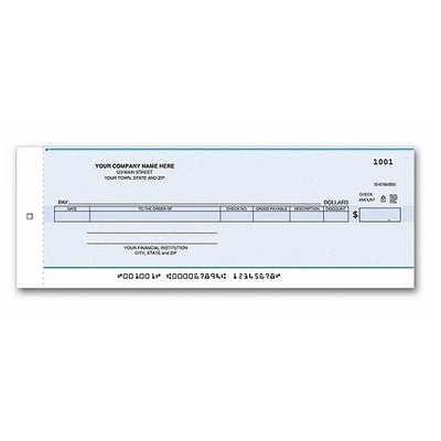 One-Write® Accounts Payable Center Check (1 Part)