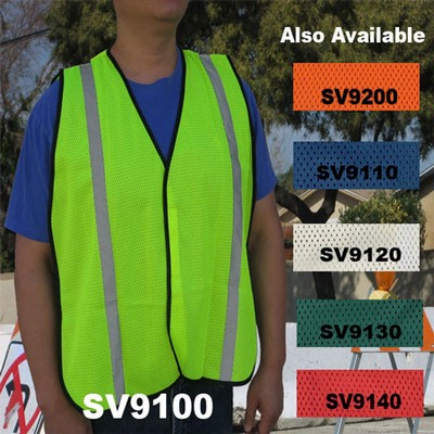 Economy Neon Green/Yellow Mesh Safety Vest Non ANSI One Size Fit