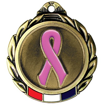 Stock RWB Regency Medal (Pink Ribbon) 2 3/4"