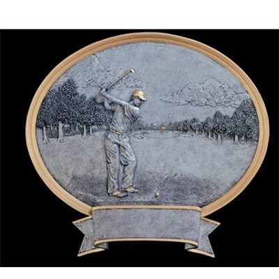 Golf, Male Oval Sport Legend Plates - 6"