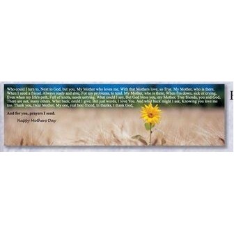 2" x 7½" Stock Happy Mother's Day Full-Color Bookmark