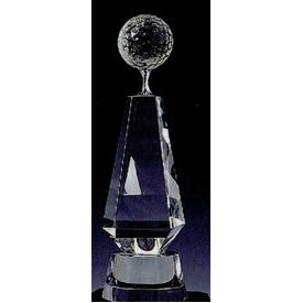 Small Crystal Golf Tower Award (10"x3")