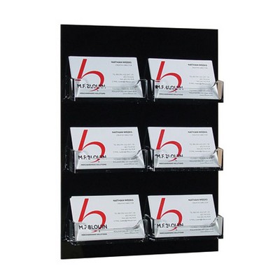 6-Pocket Acrylic Wall Business Card Holder