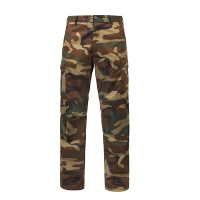 Woodland Camo Relaxed Fit Battle Dress Fatigue Pants (XS to XL)