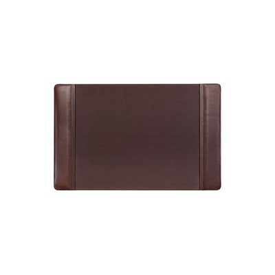 Classic Leather Chocolate Brown Brown Side-Rail Desk Pad (22"x14")