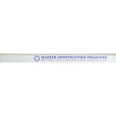 Carpenter pencil with soft, medium & hard leads available, imprinted 1 side