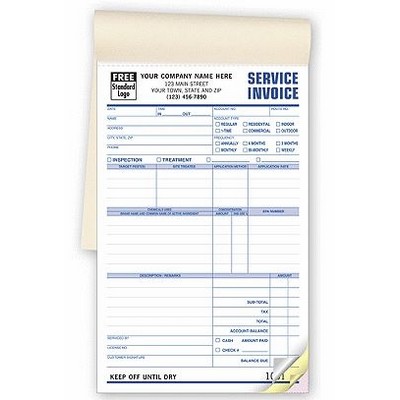 Pest Control Service Invoice Book (3 Part)